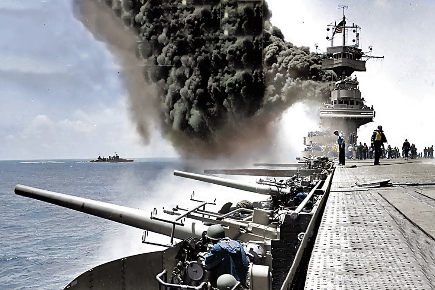 USS Yorktown during Battle of Midway